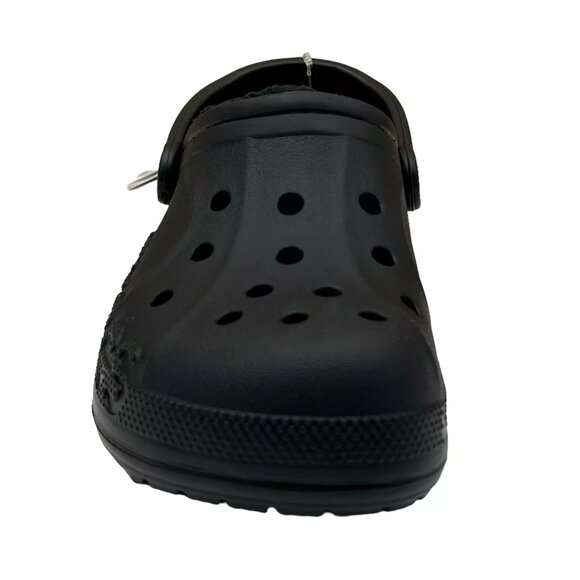 Crocs Youth Boy's Classic Lined Clogs Size 5 Black Slip-on Faux Fur Fuzzy & Warm - Picture 7 of 13